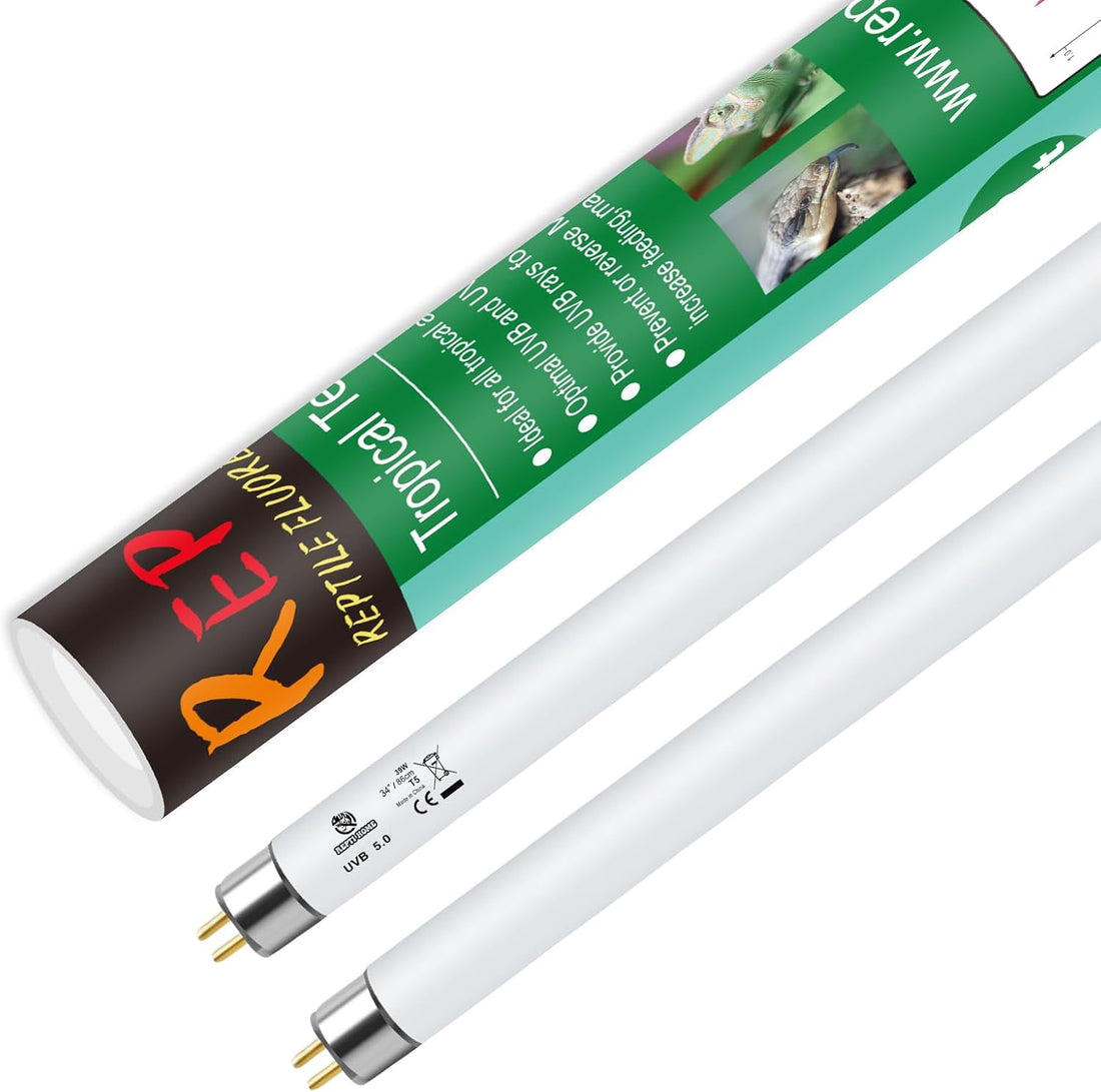 T5 UVB Reptile Light 24W 10.0,UVA UVB Light Bulb for Reptiles,2 Pack