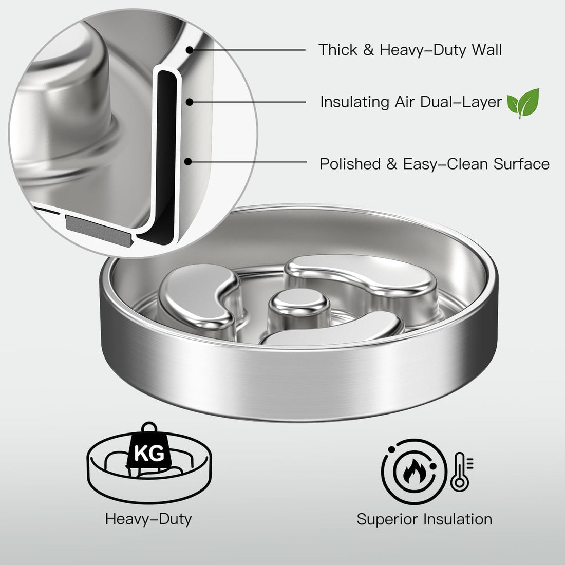 Slow Feeder Dog Bowls, 1Cup for Small Puppy, 1Pack