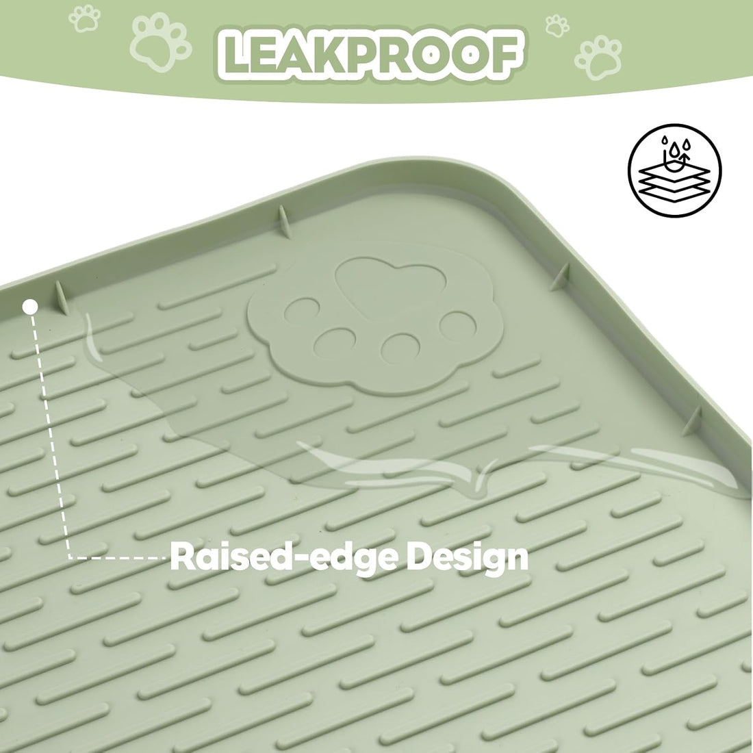Silicone Cat Litter Mat for Litter Box 40”x28” Large Cat Mat