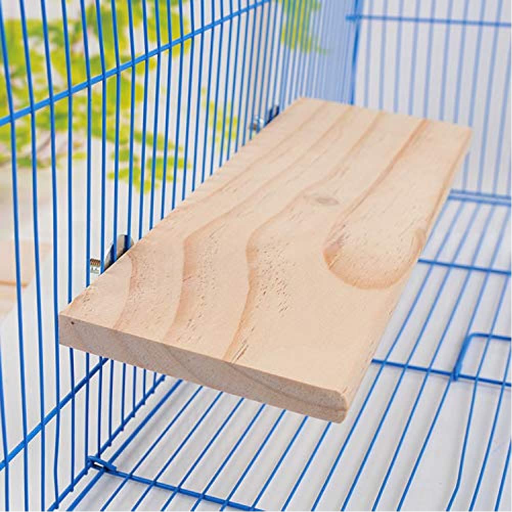 Litewoo Parrot Bird Wood Perch Platform Large Stand Shelf for Birds