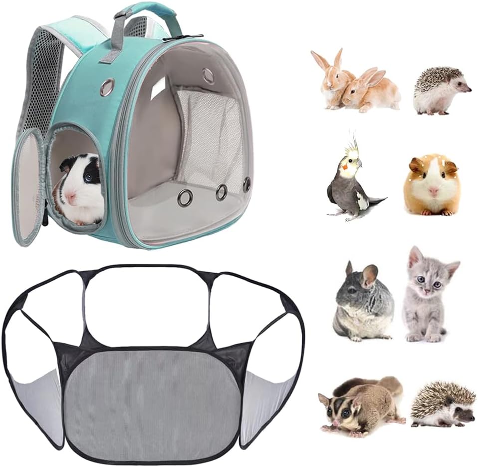 Small Animals Tent, Breathable Transparent Pet Playpen Pop Open