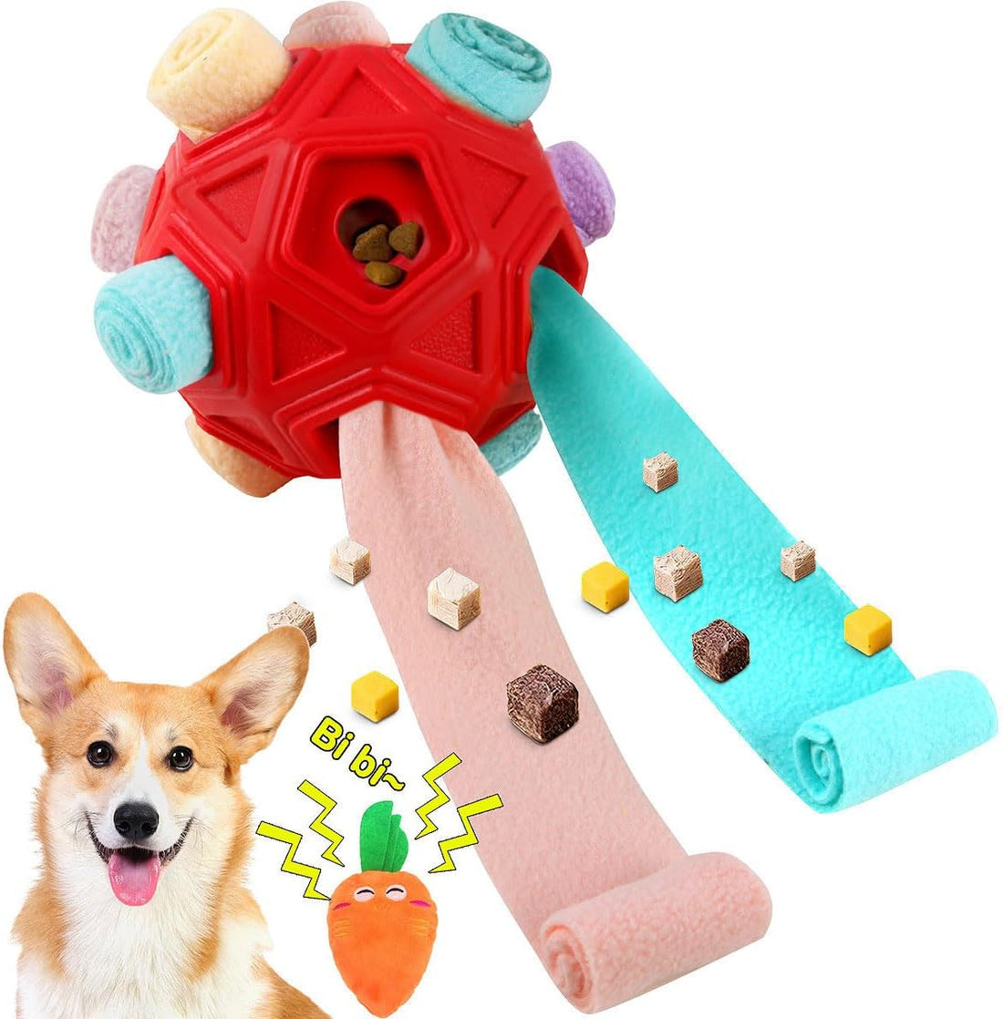 Dog Snuffle Ball-Interactive Puzzle Dog Toys Encourage Natural