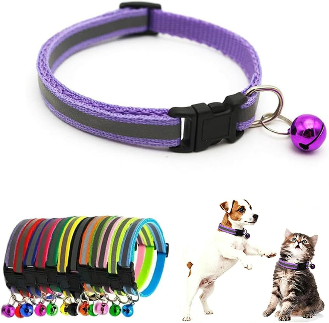 XXS XS Kitten Collar with Bell,Puppy Collar with Quick Release Buckle