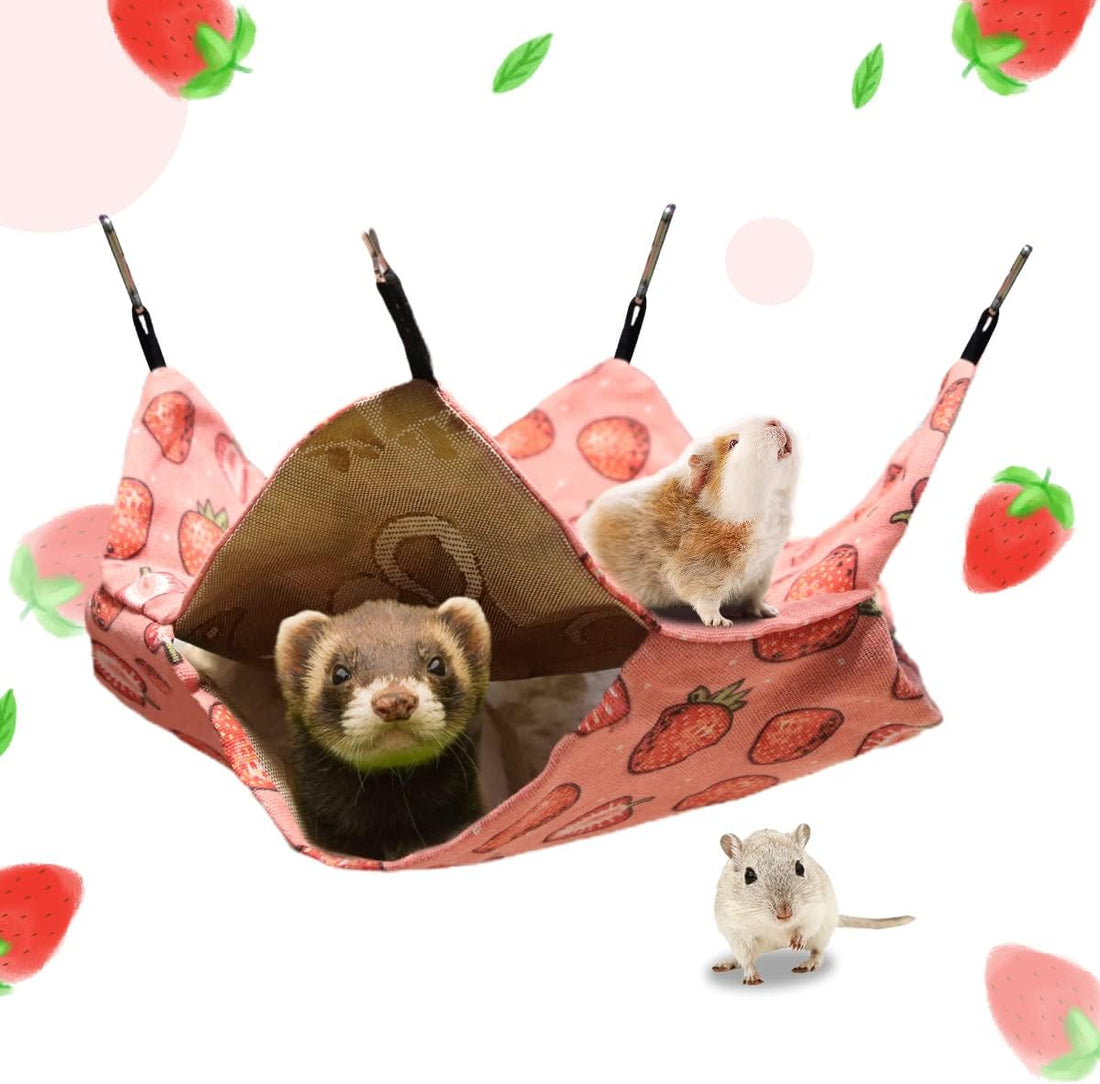 LEFTSTARER Rat Ferret Hammock Toy and Cage Accessories for Guinea Pig