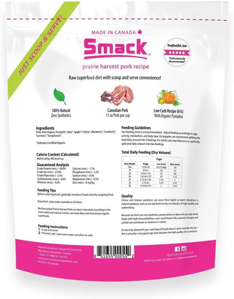 Harvest Pork Dog Food by Smack Pet Food