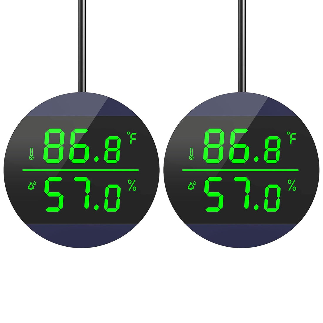QZQ Reptile Thermometer and Humidity Gauge, Digital Display, Blue