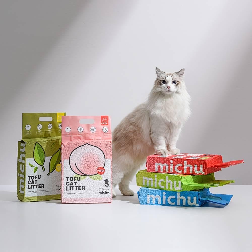 Michu Tofu Cat Litter Natural Clumping Tofu Cat Litter