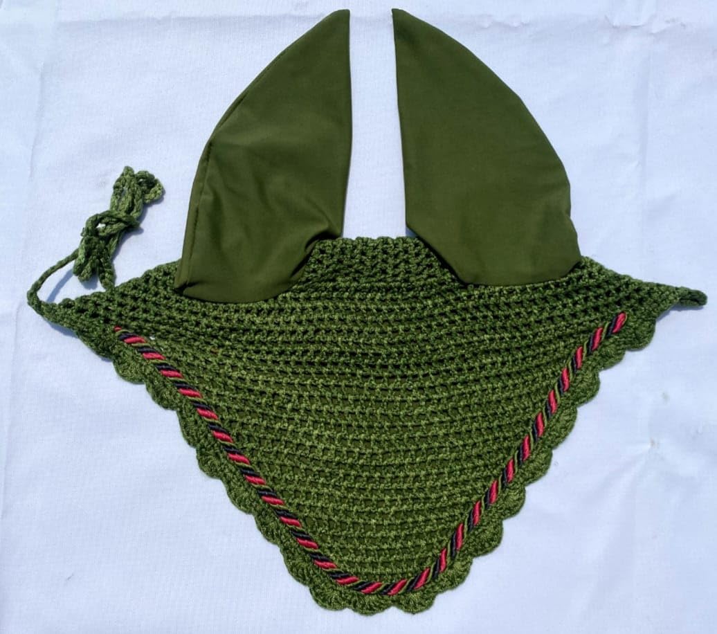 Horse Ear Bonnet Ear Net Hat Fly Bonnet Hood Mask Fly Veil Full Hand
