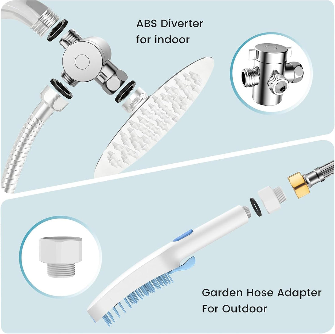 Dog Shower Attachment, Handheld Sprayer for Indoor & Outdoor Pet