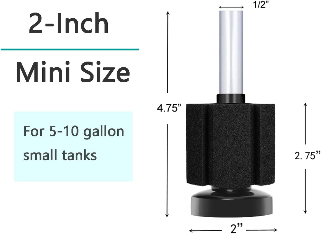 AQUANEAT Aquarium Bio Sponge Filter Breeding Fry Betta Shrimp Nano