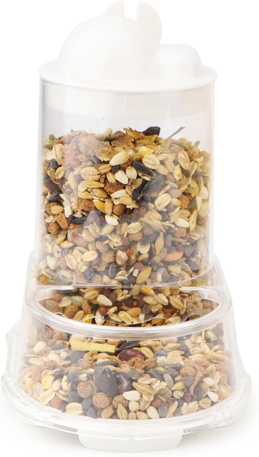 Wontee Hamster Feeder Food Bowl Automatic Dispenser for Gerbils Rats