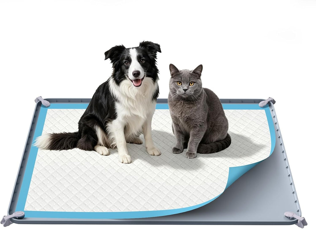 Pee Pad Holder, 24×24 Inch Thickened Silicone Dog Pee Pad Holder Tray