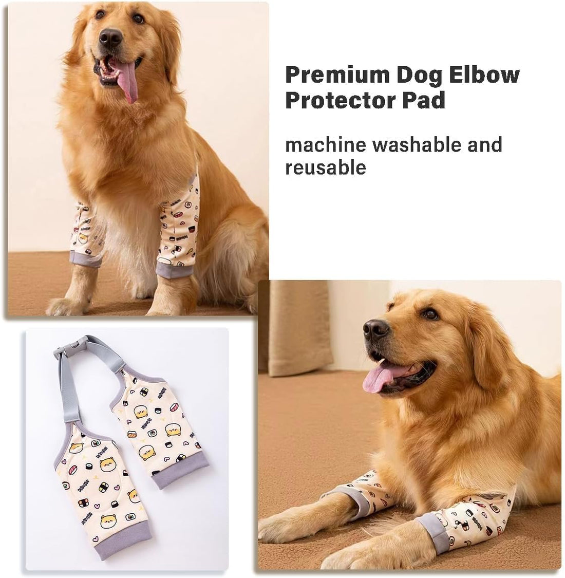 MANON ROSA Dog Elbow Pads – Knee Wrap Front Leg Sleeves for Large Dogs