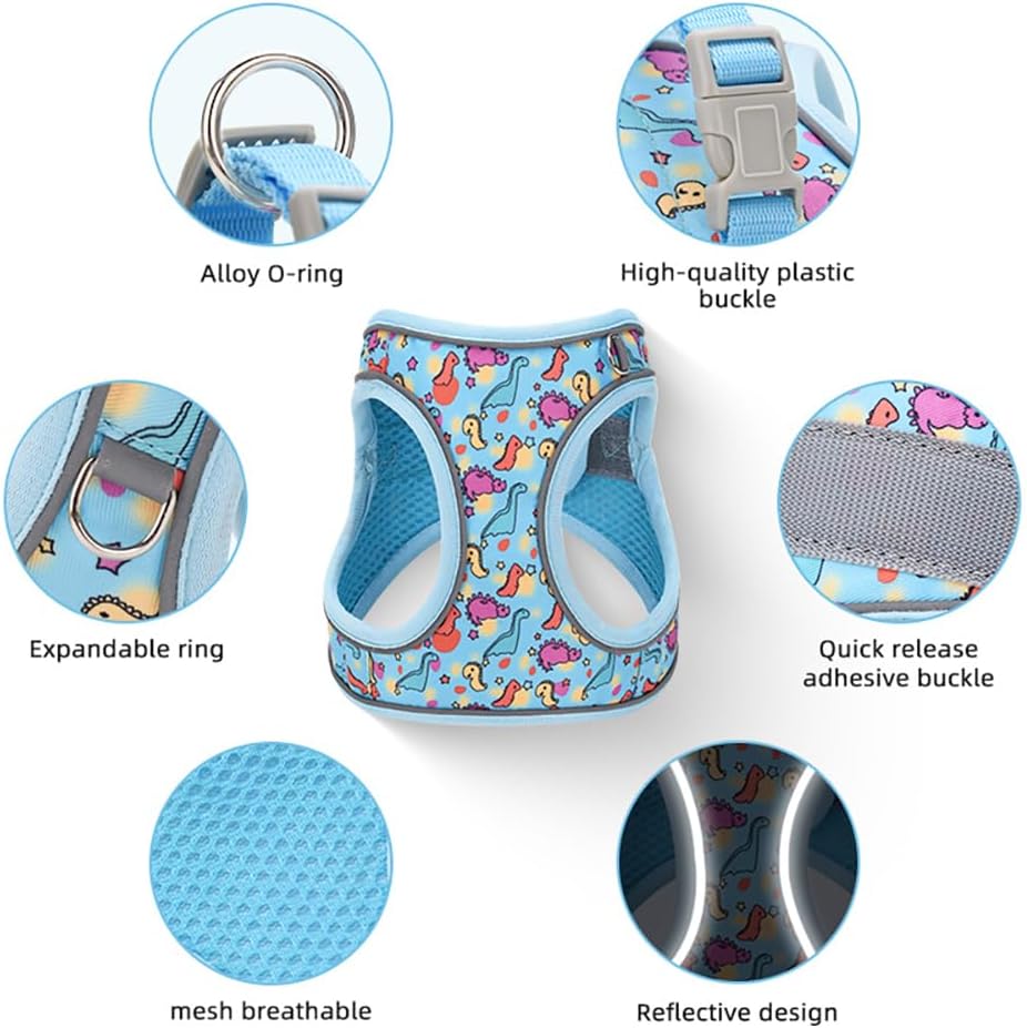 Step in Dog Harness and Leash Set, Pet Vest Harness, Bee XS