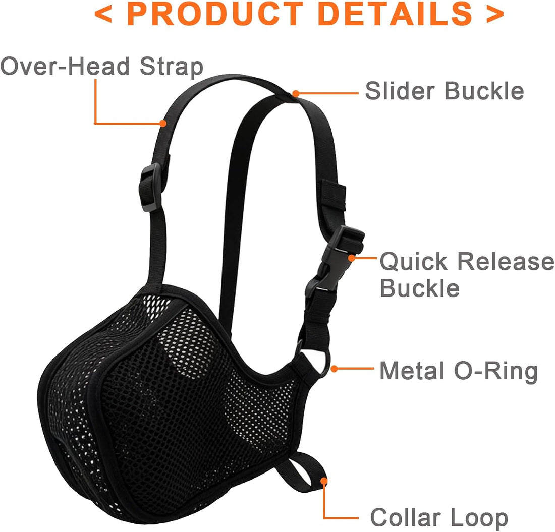 Dog Muzzle for Large Medium Small Sized Dogs Soft Mesh Muzzles