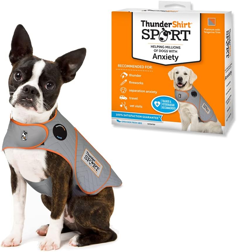 ThunderShirt for Dogs Calming Anxiety Vest, X Large, Platinum Sport