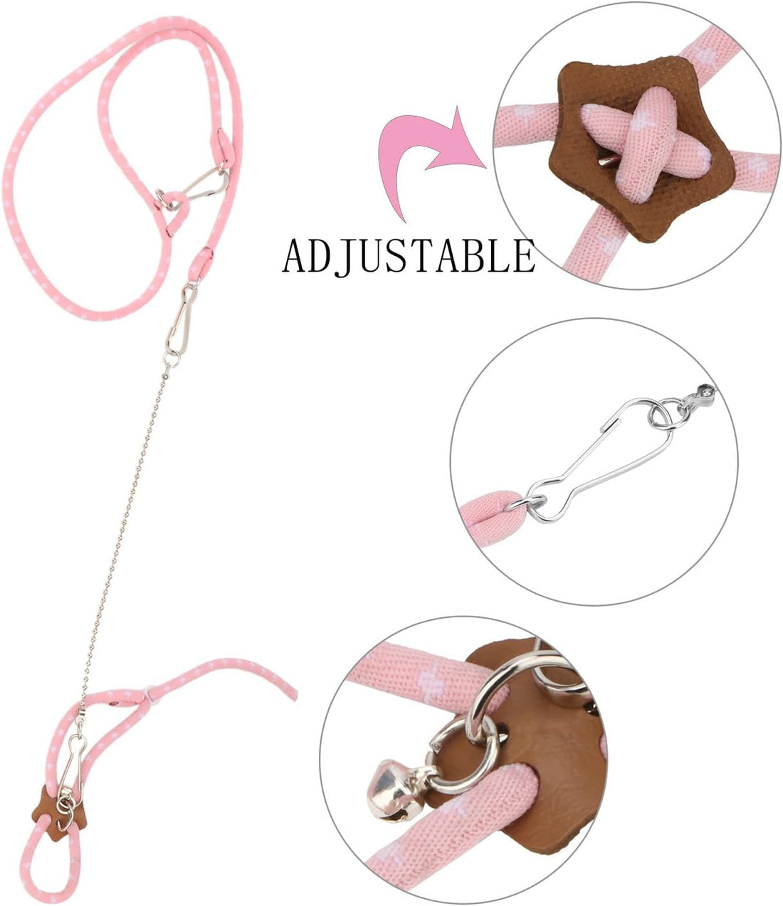 Hypeety Syrian Hamster Leash Harness Set Adjustable Training Lead