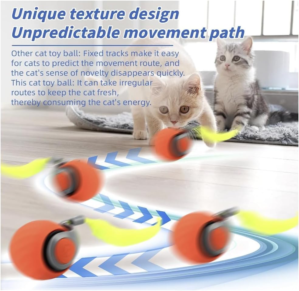AMATFFUG 2 Packs Speediest Tail 2.0 Cat Toy,Interactive