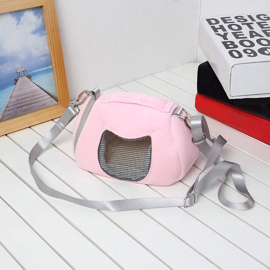 Hamster Carrier Bag Portable Outdoor Travel Handbag with Adjustable