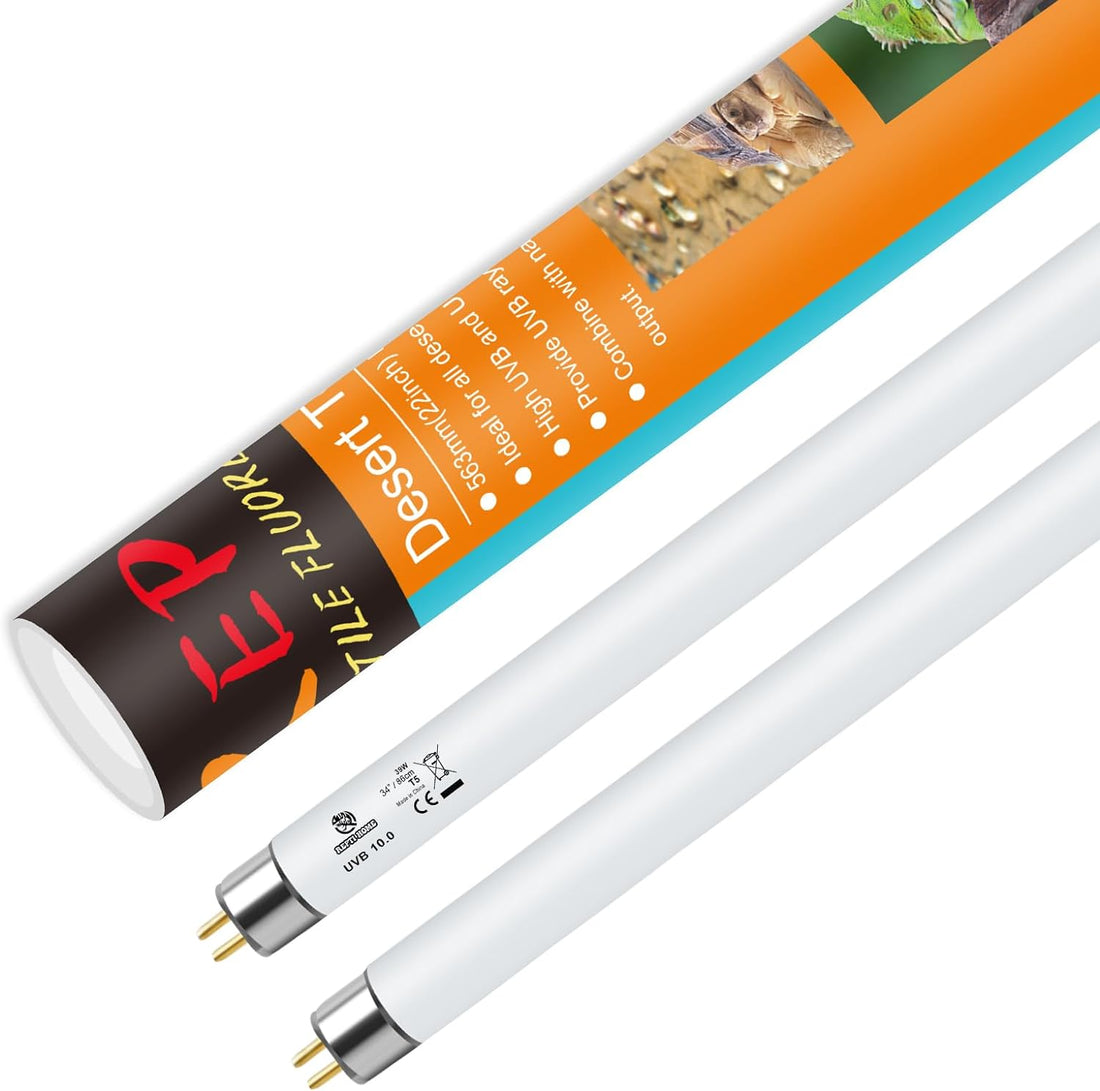 T5 UVB Reptile Light 24W 10.0,UVA UVB Light Bulb for Reptiles,2 Pack