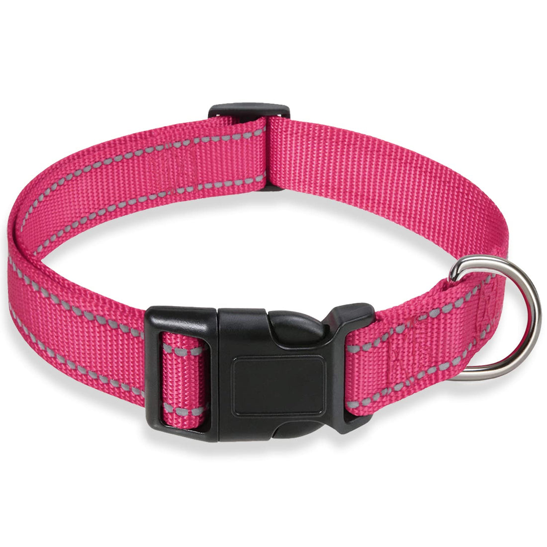 Reflective Dog Collar with Buckle Adjustable Safety Nylon Collars