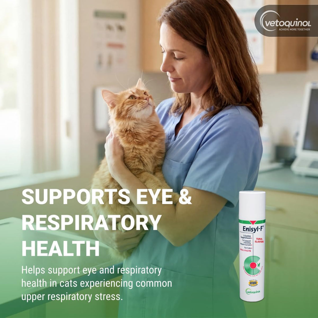 Vetoquinol Enisyl-F Oral Paste: L-Lysine Supplement for Cats