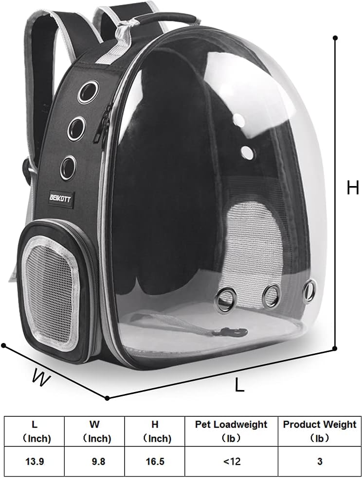 BEIKOTT Cat Backpack Carrier, Pet Backpack