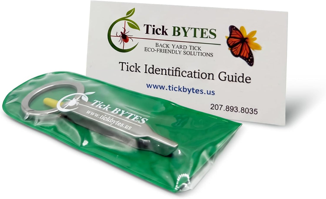 TickBYTES Tick Removal Kit, Stainless Steel Tweezers with Magnifier