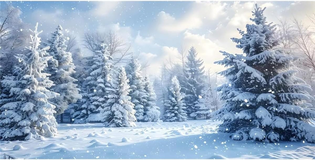 Fish Tank Background 36x18 Inch Winter Snow Scene Aquarium Decor