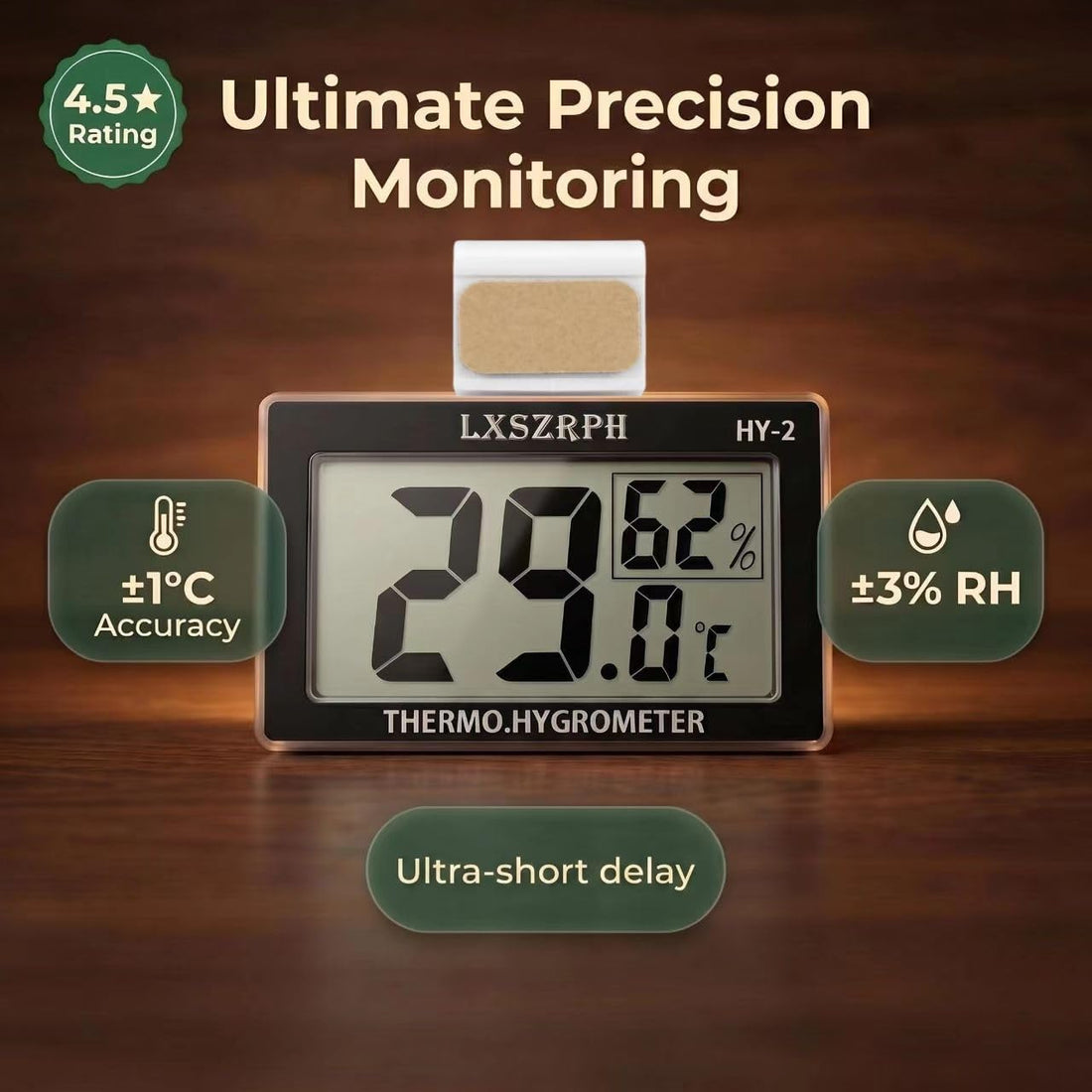 2packs Accurate Reptile Thermometer Hygrometer