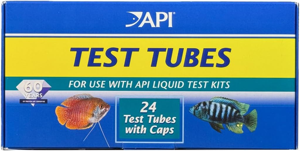 API Replacement Plastic Test Tubes with CAPS for Any Aquarium Test