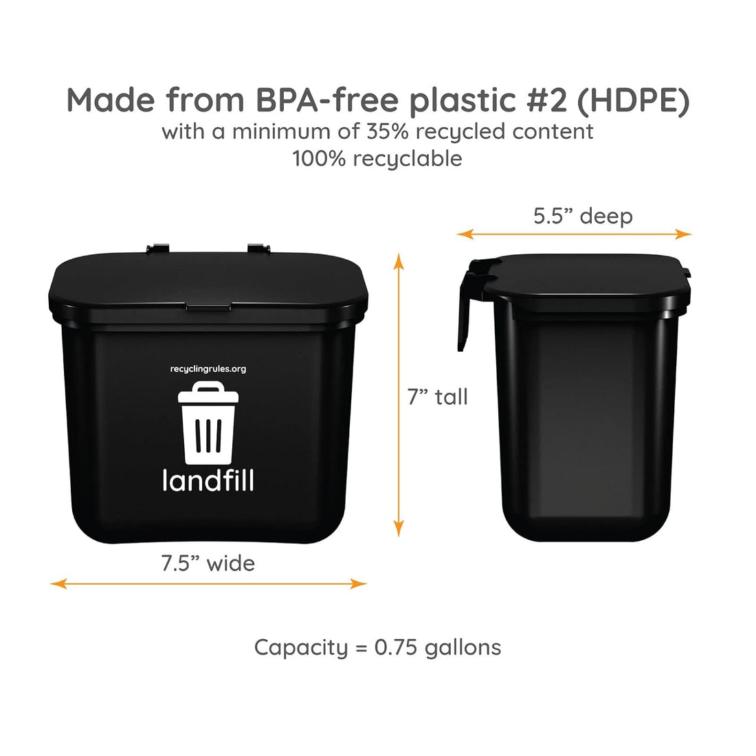 Hanging Wastebasket for Trash