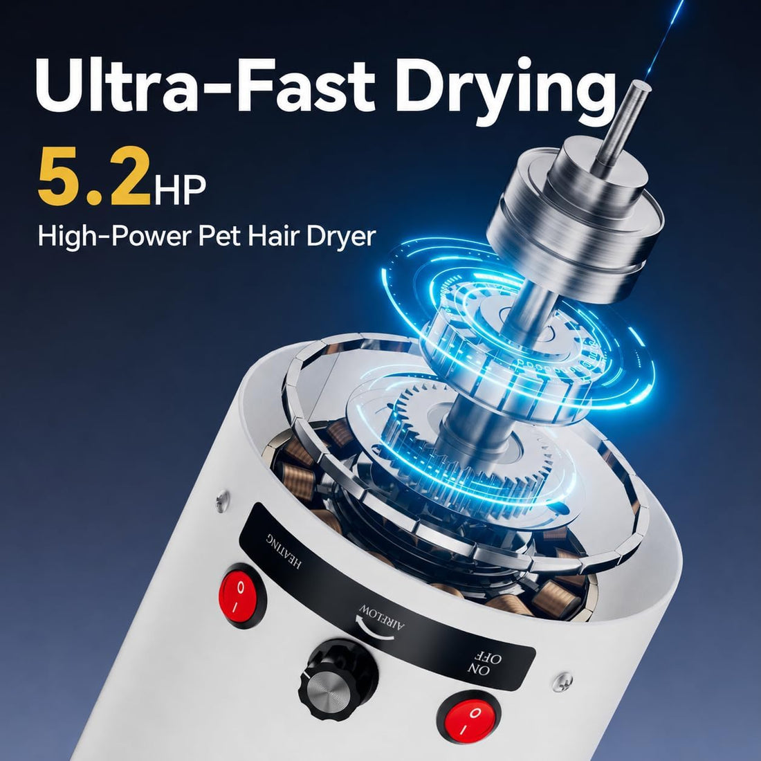 Dog Dryer High Velocity Dog Hair Dryer 5.2HP/3800W