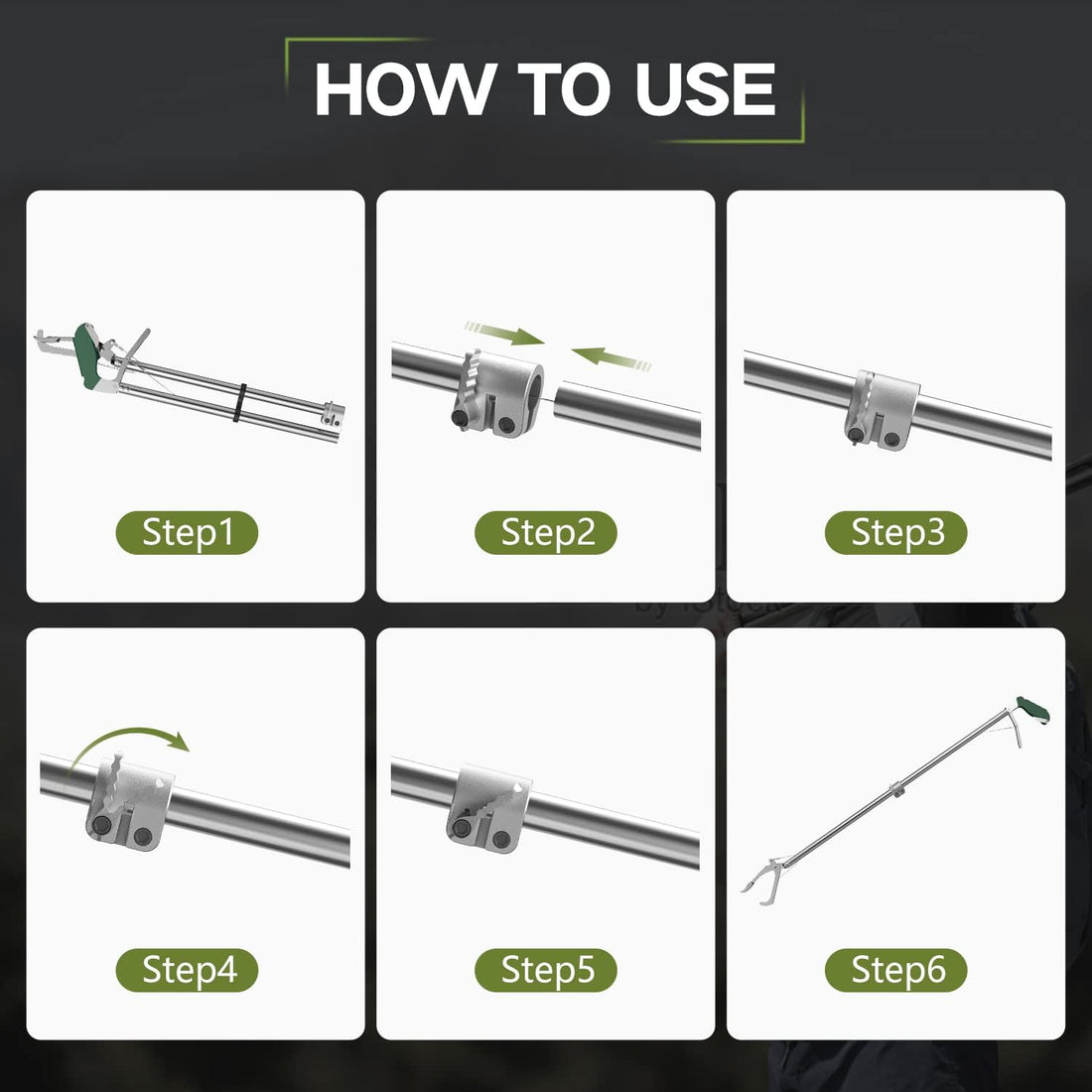 60" Snake Tongs Collapsible Grabber