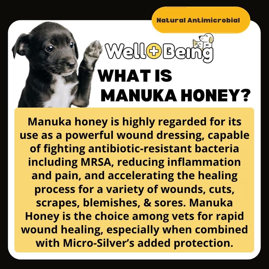 Well-Being Manuka Honey Silver Rapid Wound Repair Ointment For Dogs
