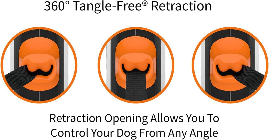 TUG 360° Tangle-Free Retractable Dog Leash with Waste Bag Dispenser