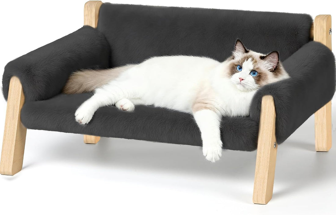 FAMIDGE Elevated Cat Couch Bed for Indoor Cats