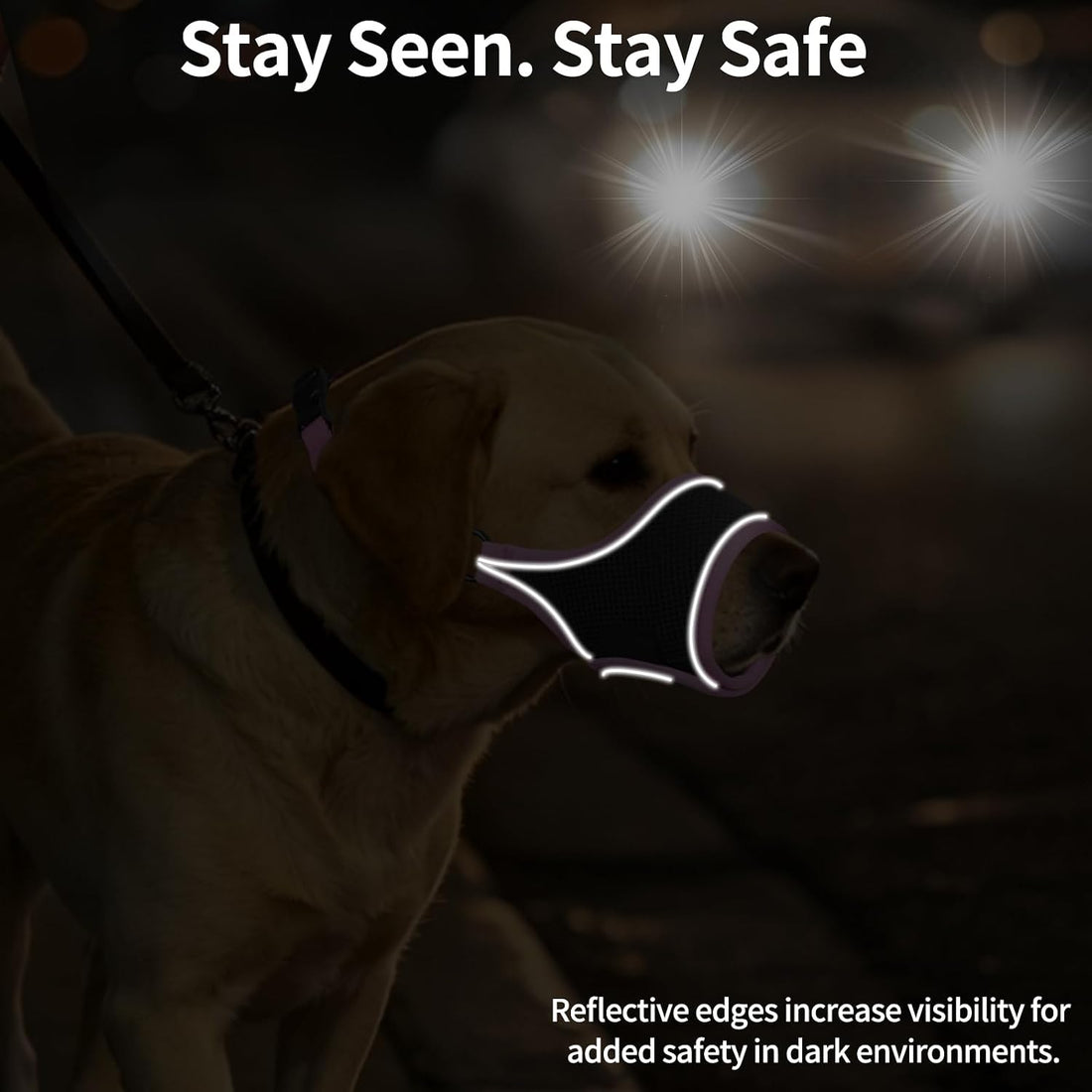 Mayerzon Soft Dog Muzzle for Large Dogs Malinois to Anti Biting