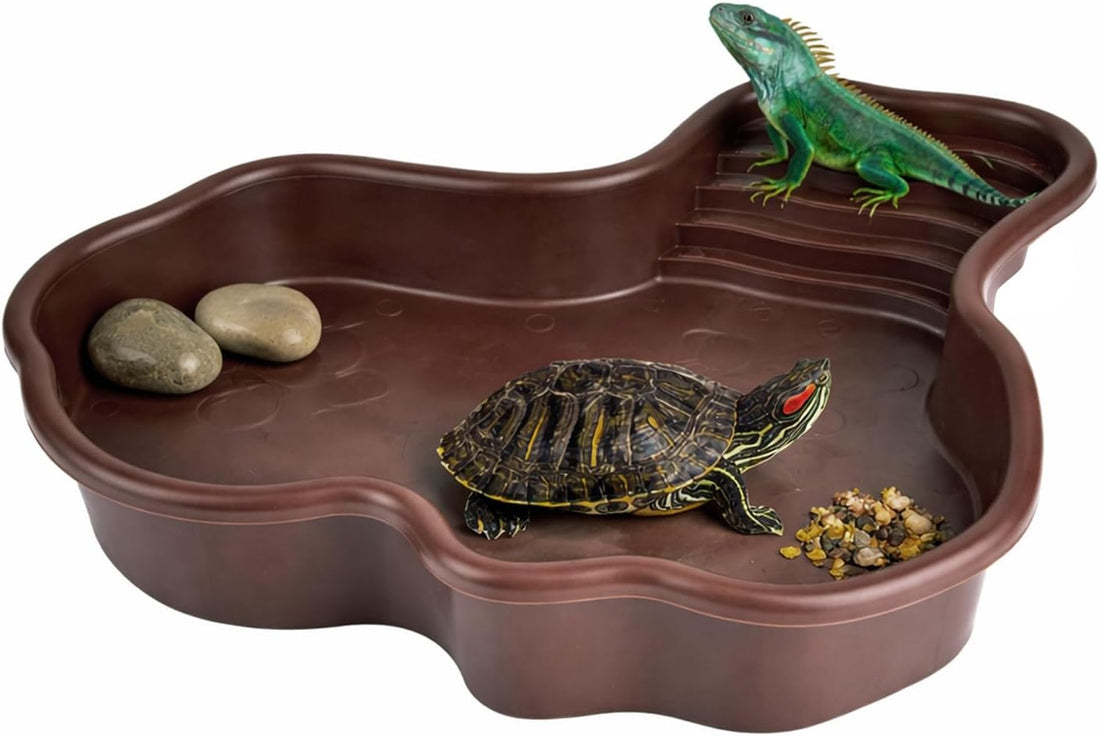 Petmolico Large Reptile Water Dish Non-Slip Bottom Habitat Accessories