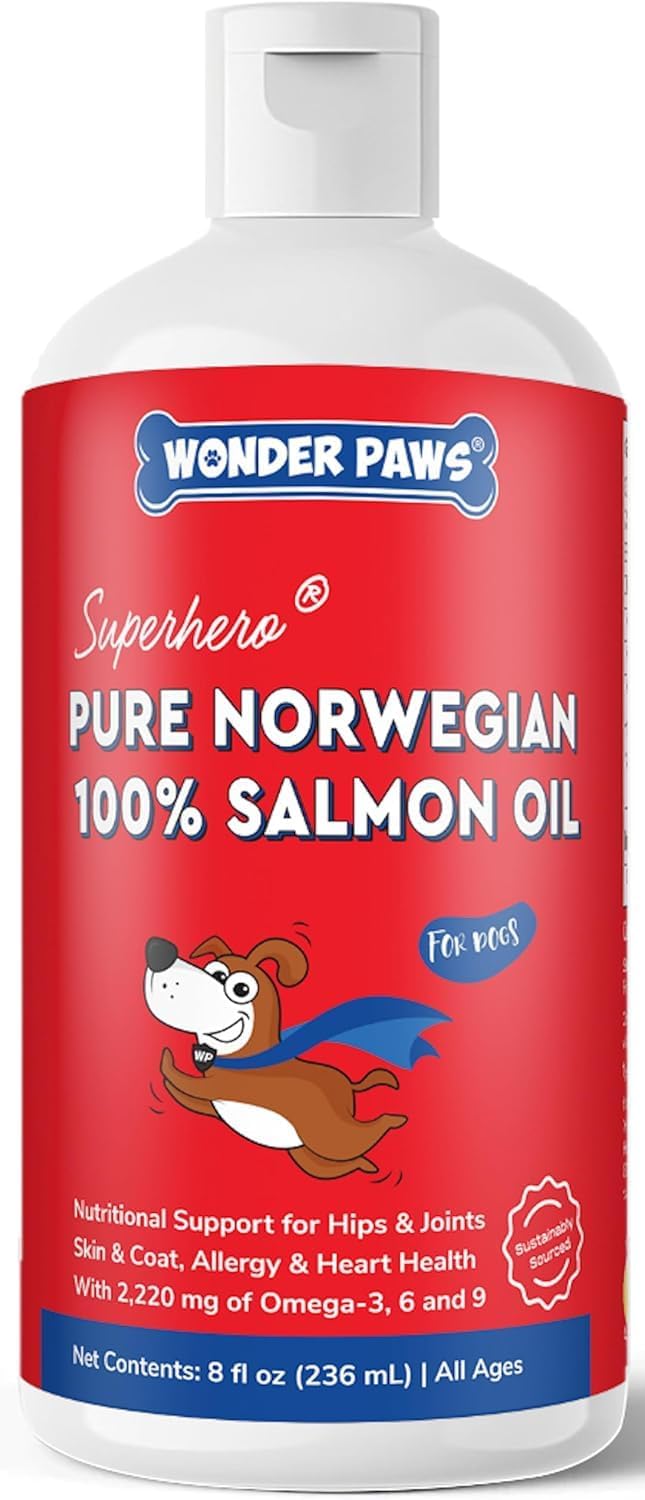 Premium Salmon Oil for Dogs – Pure Norwegian Salmon Oil High in Omega