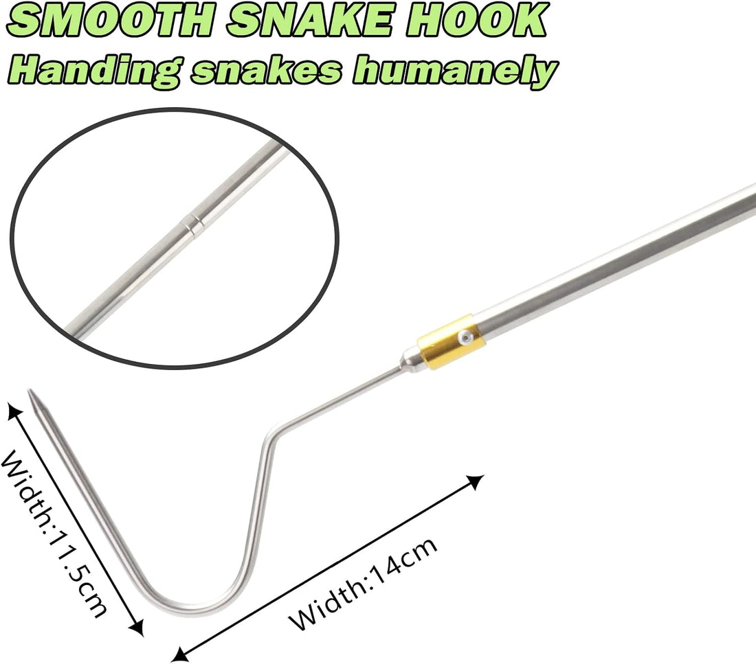 Yorikyas 64 inch Snake Catcher Hook Stick Tongs Grabber Handling Tool