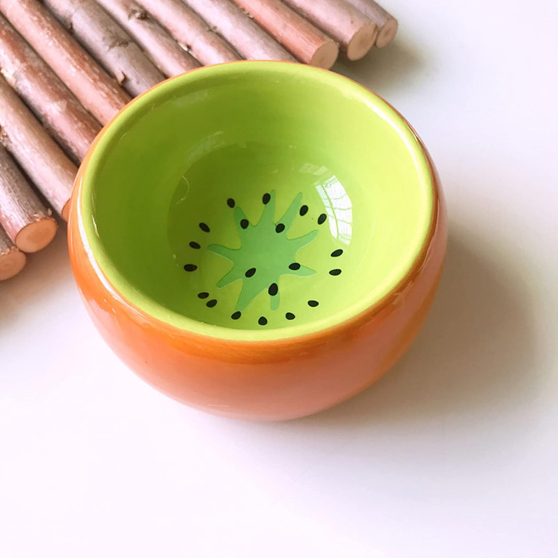 2 Pack Hamster Bowl Ceramic Prevent Chewing Feeding Bowl Water Food