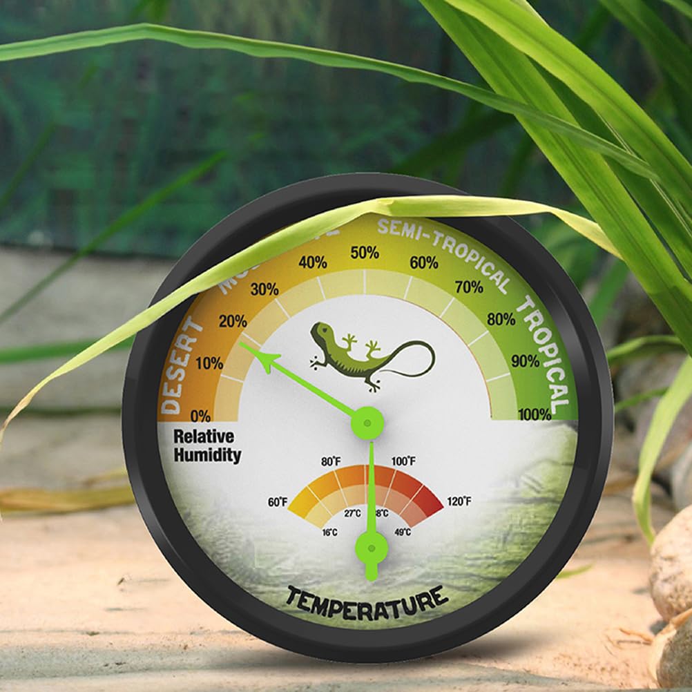 3“ x 3" x 0.9" Reptile Thermometer and Humidity Gauge