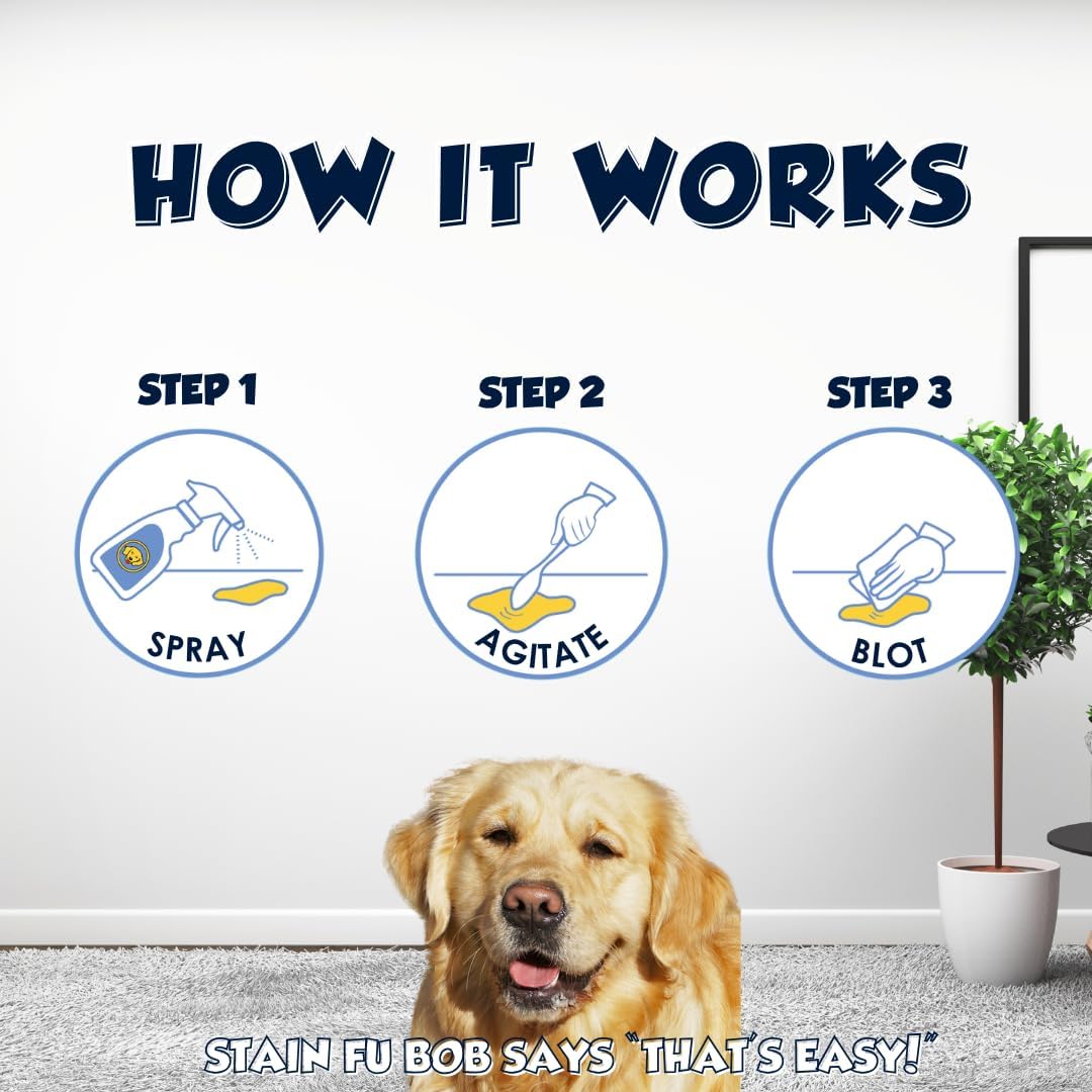 Pet Stain & Odor Remover – Carpet Cleaner Spray for Dog & Cat Urine
