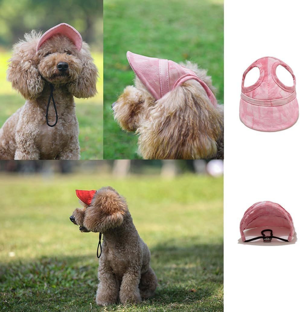 Leconpet Dog Baseball Cap Pet Hats with Big Ear Holes
