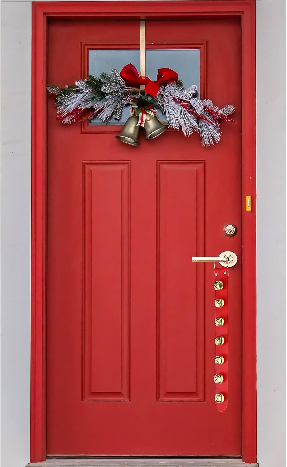 Frienda Hanging Jingle Sleigh Bells 7-Bell Dog Doorbells for Door