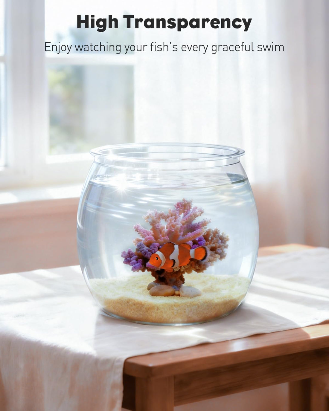 Pawfly 0.5 Gallon Mini Plastic Fish Bowl