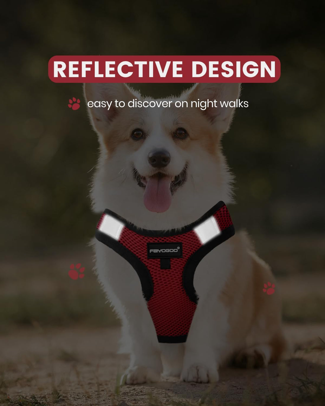 FAYOGOO Service Dog Vest for Small Dogs