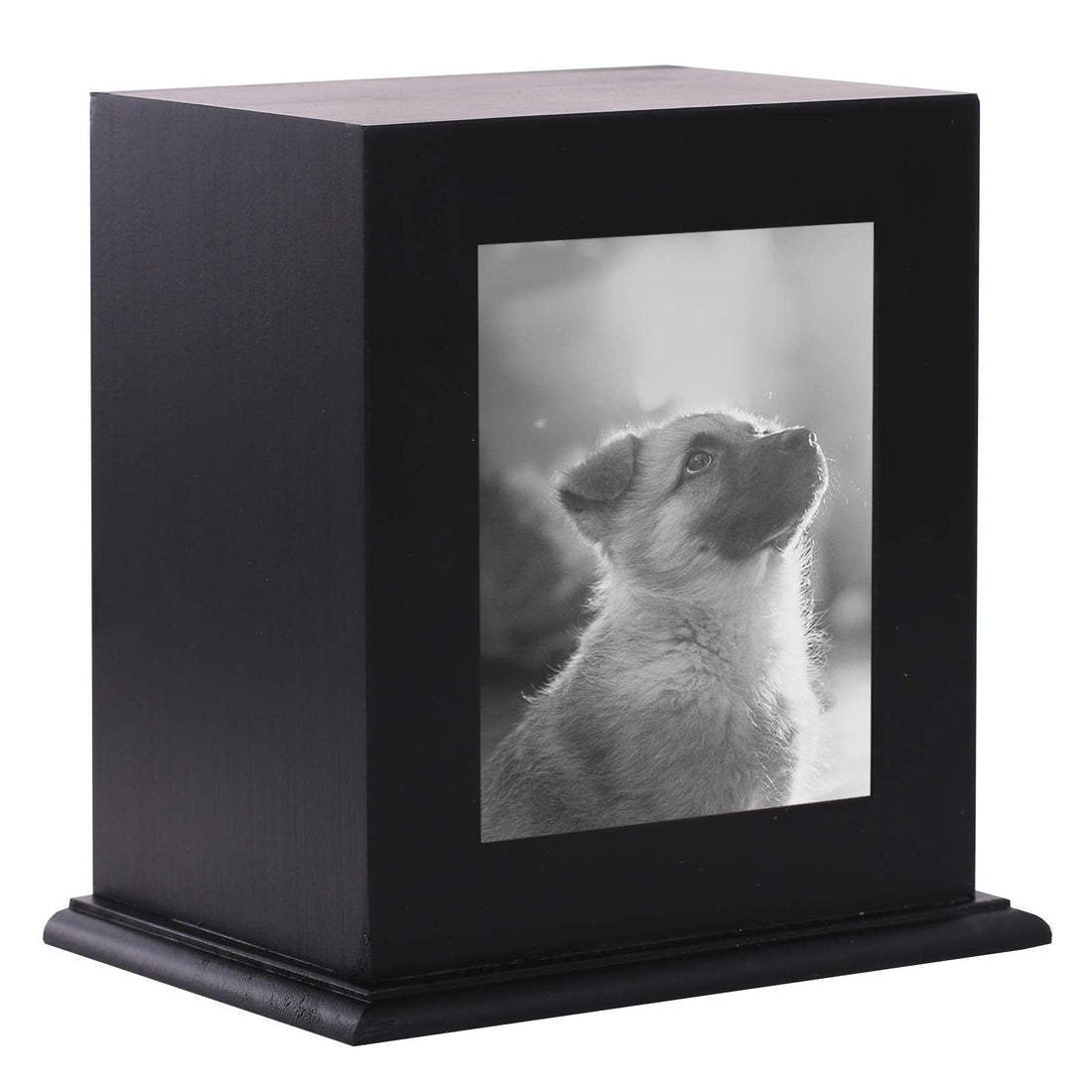 Pet Wood Memorial Urn for Ashes,Photo Frame Keepsake Box for Cats