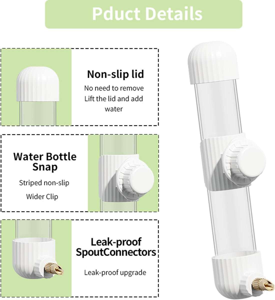 7.4 Fl Oz No Mess Bird Water Dispenser